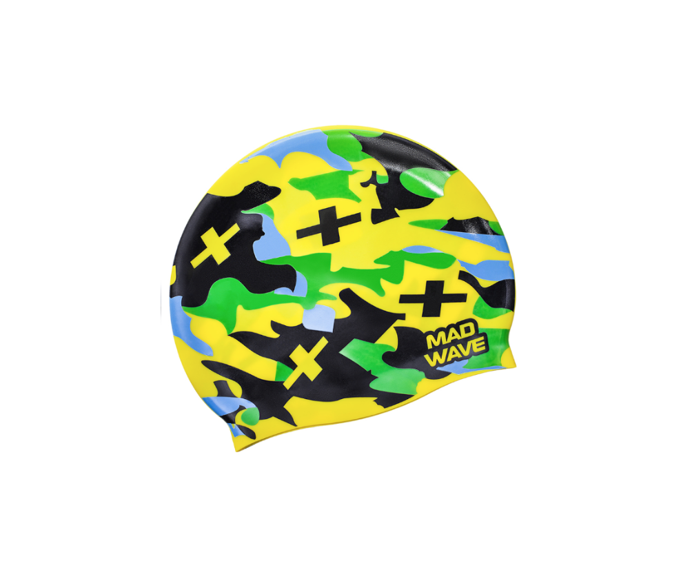 Camouflage badehætte i gul Camouflage badehætte i gul