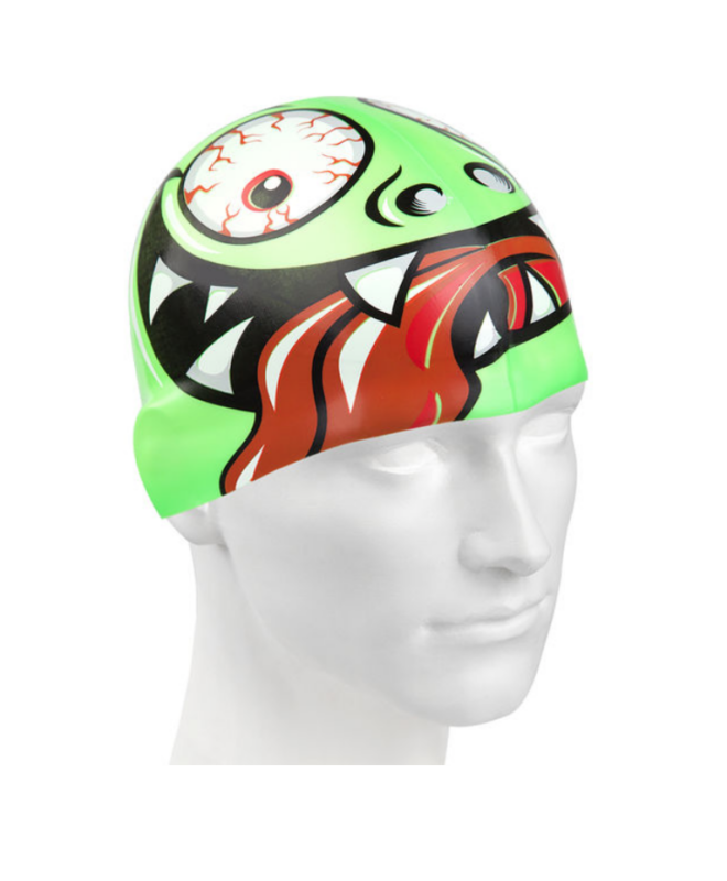 Green Face badehætte i grøn