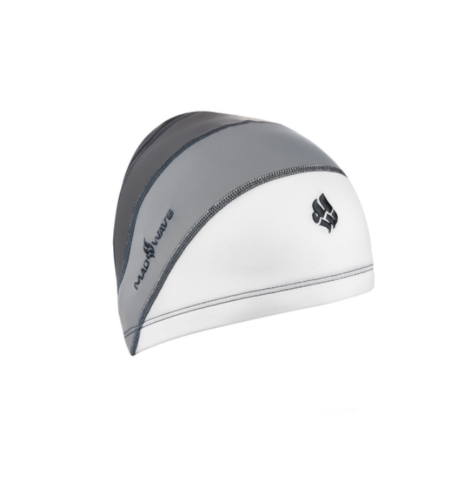 Long Hair Lycra cap i hvid/grå