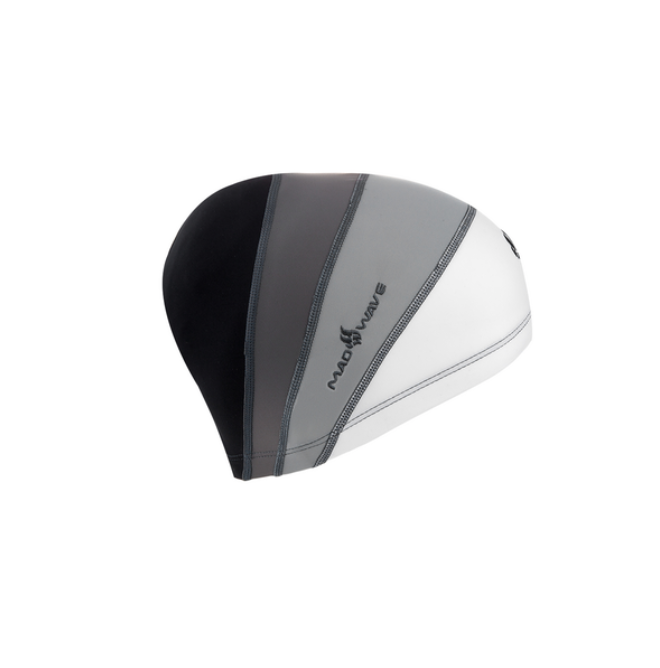 Long Hair Lycra cap i hvid/grå